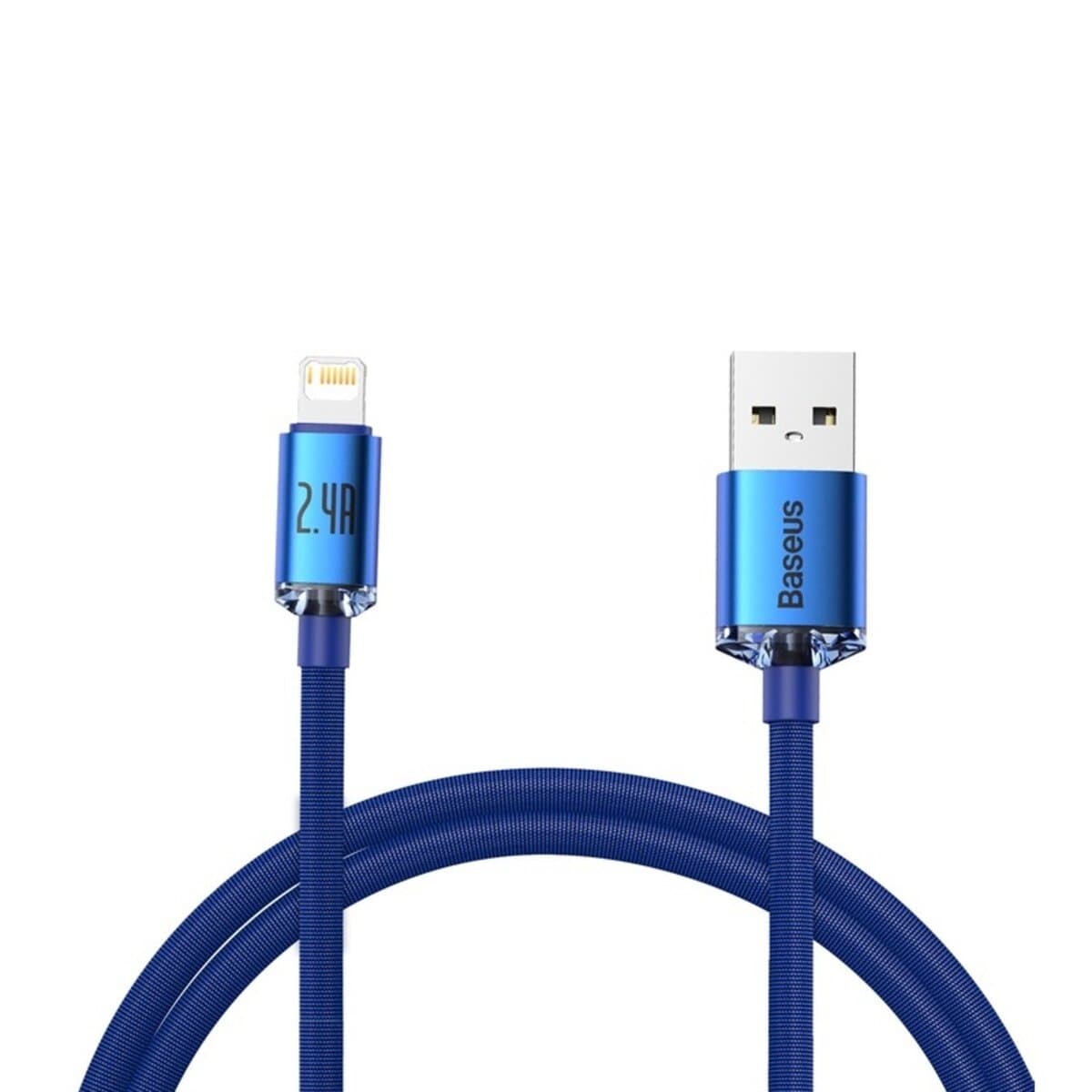 Кабель Baseus Crystal Shine Series Fast Charging Data Cable USB to Lightning 2.4A 2m Blue (CAJY000103)
