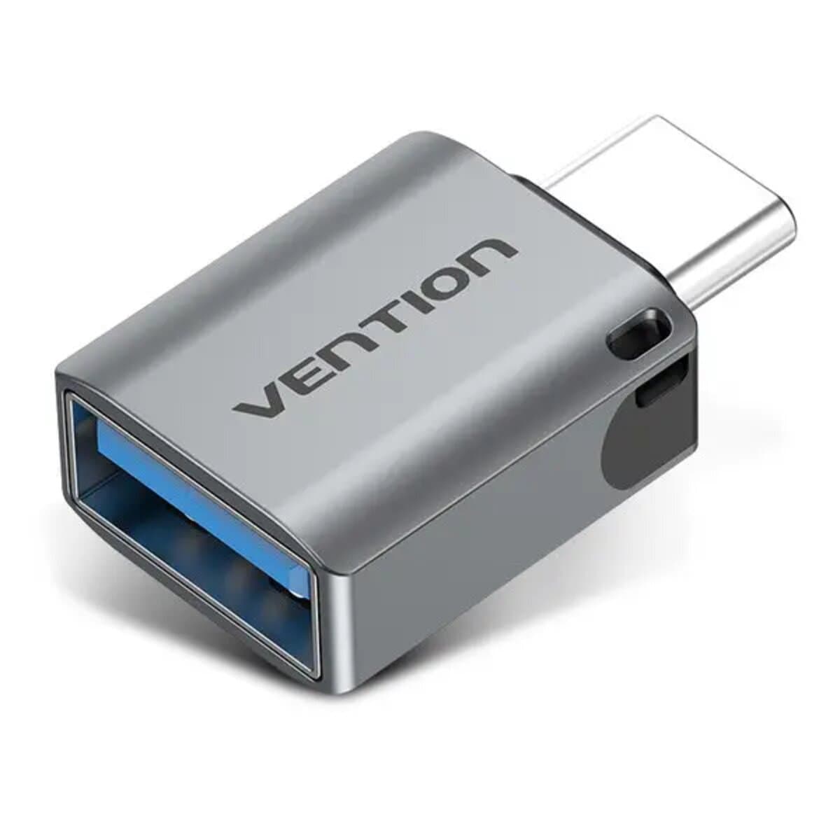 Перехідник адаптер Vention Type-C Male to USB 3.0 Female OTG Adapter Aluminum Alloy Type Grey (CDQH0)