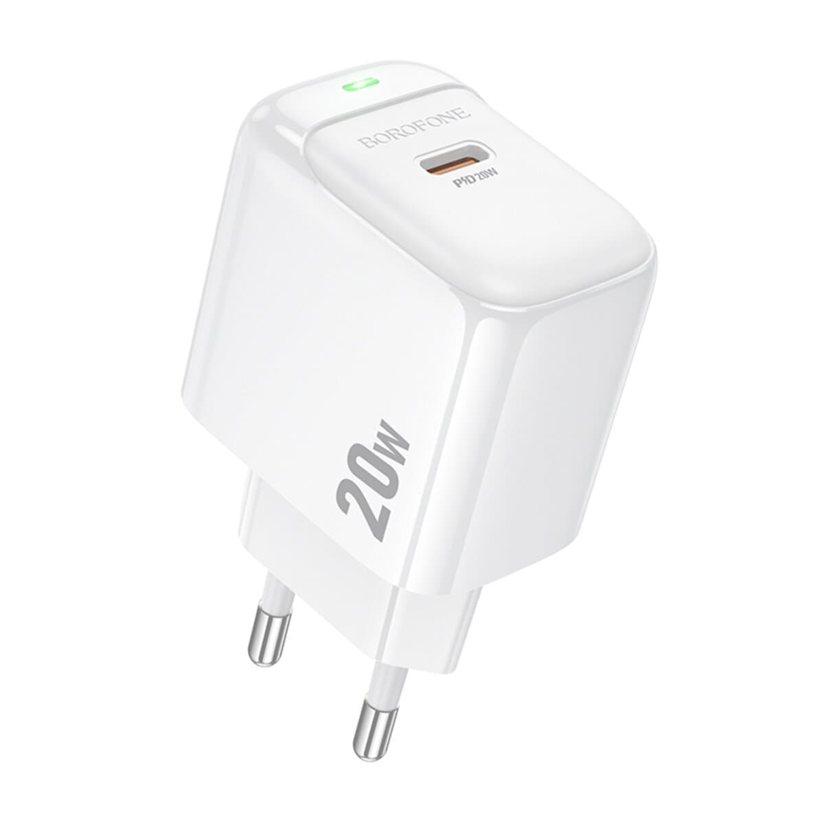 Зарядний пристрій BOROFONE BAS43A Potential single-port Type-C PD20W charger EU White