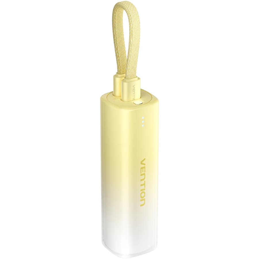 Powerbank павербанк УМБ Vention 5000mAh 20W PD Type-C In/Out Lightning In/Out Gradient Yellow (FHWY0)
