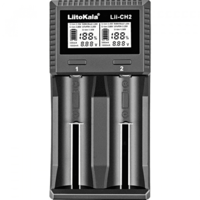 Зарядний пристрій для акумуляторів AA AAA LiitoKala Lii-CH2 Black (Lii-CH2)