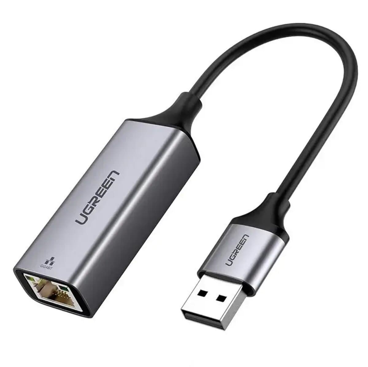 Переходник UGREEN USB to RJ45 Ethernet Adapter Aluminum Case Space Grey (UGR-50922)