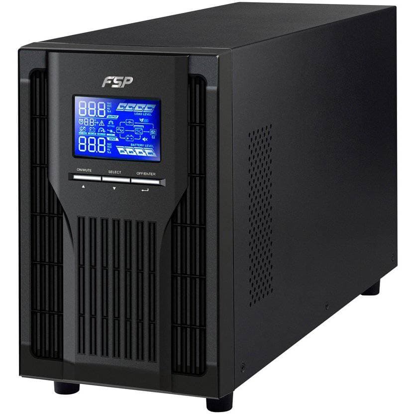 Джерело безперебійного живлення FSP Champ CH-1101TS 1kVA Tower Schuko 1000VA/900W Online 3xSchuko CE Black (PPF8001300)