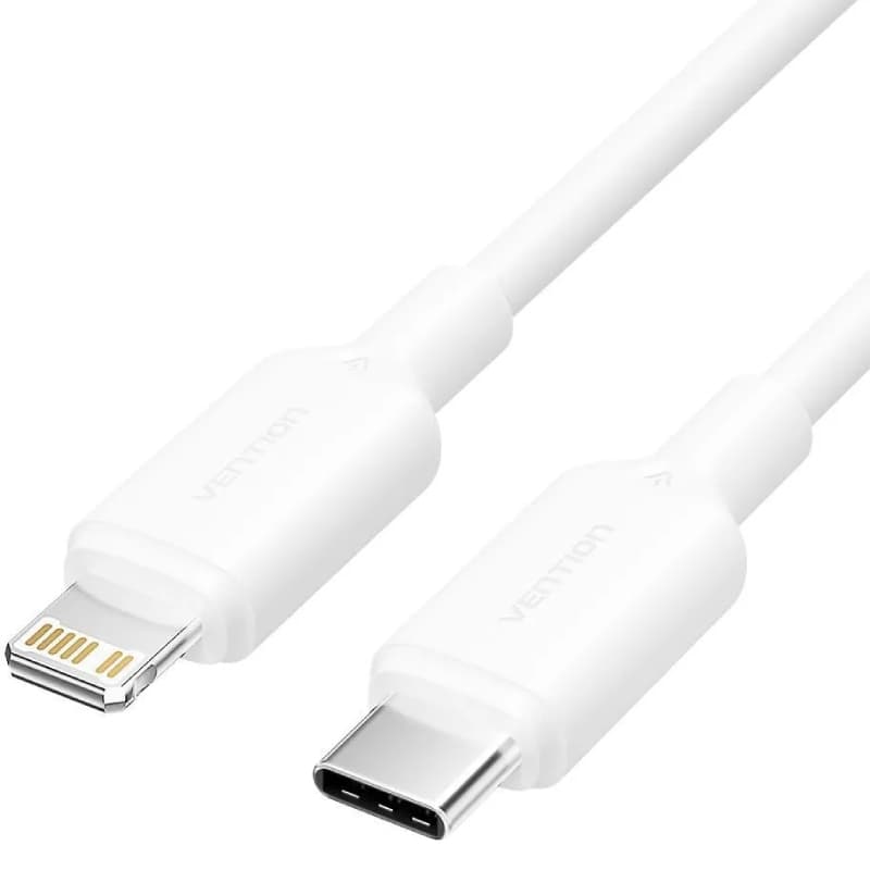Кабель Vention USB 2.0 Type-C M to Lightning M 1 PD 27W PVC White (LAKWF)