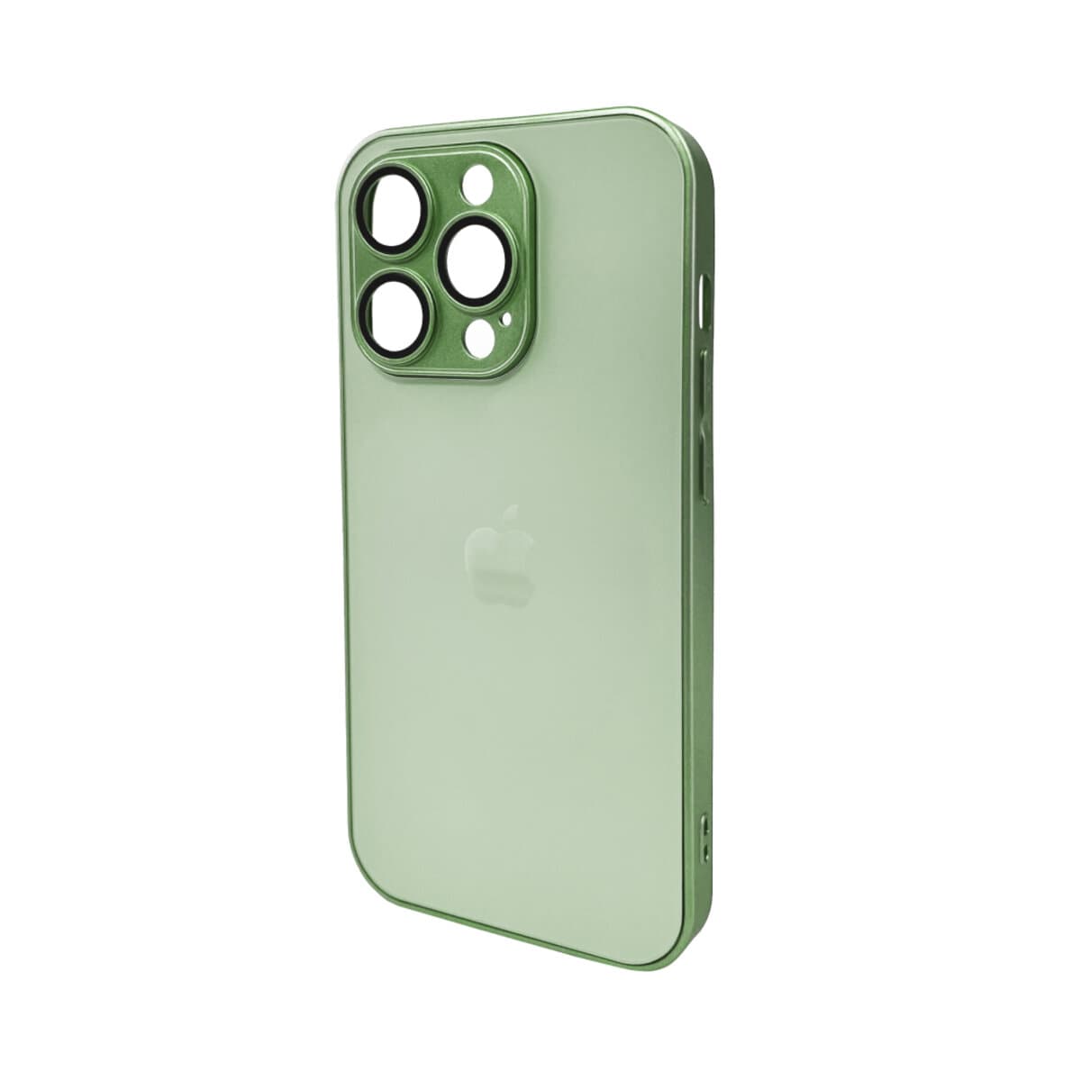 Захисний чохол-накладка AG Glass Matt Frame Color Logo для Apple iPhone 14 Pro Light Green (AGMattFrameiP14PLGreen)
