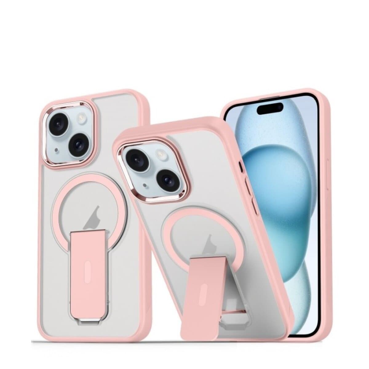 Защитный чехол-накладка Cosmic Magnetic Stand для Apple iPhone 15 Pink (MagStand15Pink)