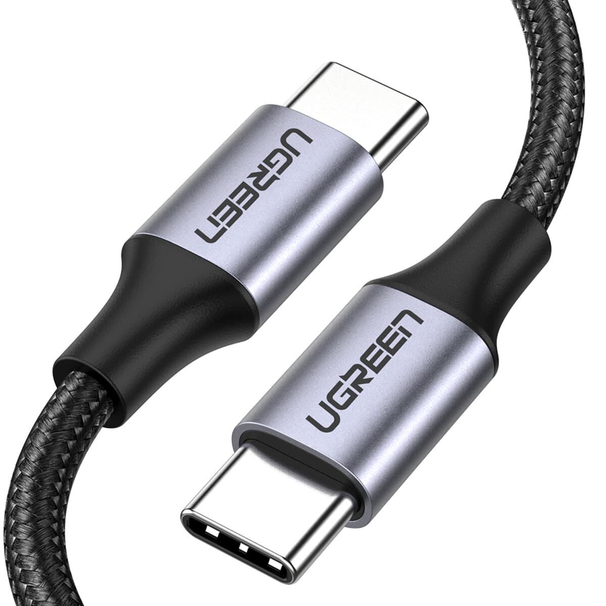 Кабель UGREEN US261 Type-C to Type-C PD Fast Charging Cable 3A Max 1m Black-Grey (UGR-50150)
