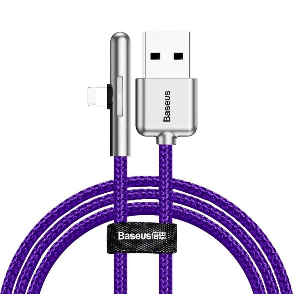 Кабель Baseus CAL7C-A05 USB3.1 AM - Lightning M 1м 1.5A с цветной индикацией Purple