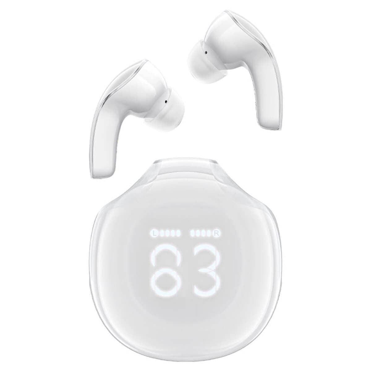 Бездротові навушники ACEFAST T9 Crystal Air color BT5.3 earbuds 480mAh IPX4 Porcelain White