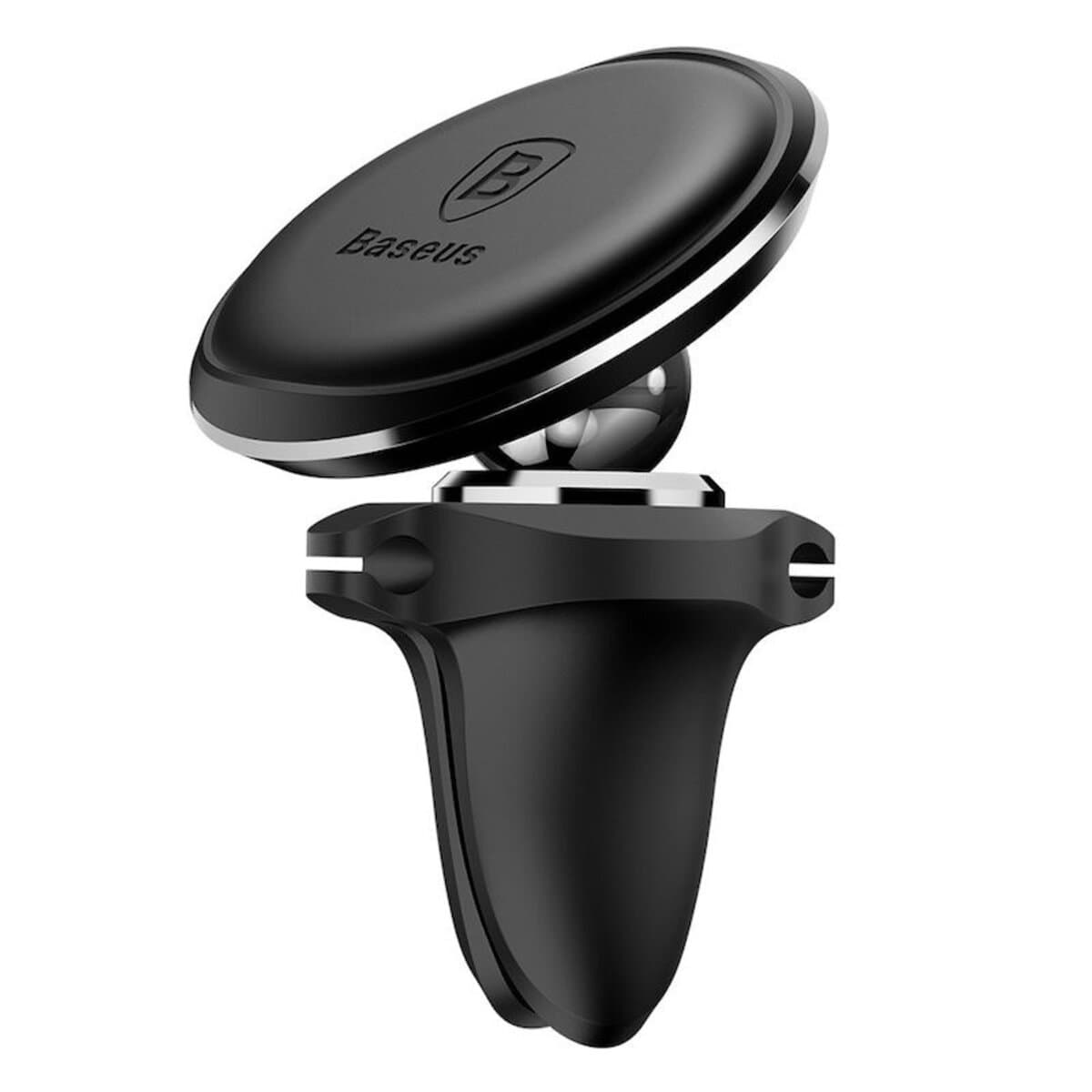 Держатель для телефона автодержатель Baseus Magnetic Car Mount Phone Holder with Cable Clip Air Vent Version Cluster Black (C40141201113-00)