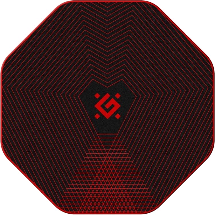 Ігрова поверхня килимок для мишки Defender Tekta 1160х1160х4мм Black-Red (50568)