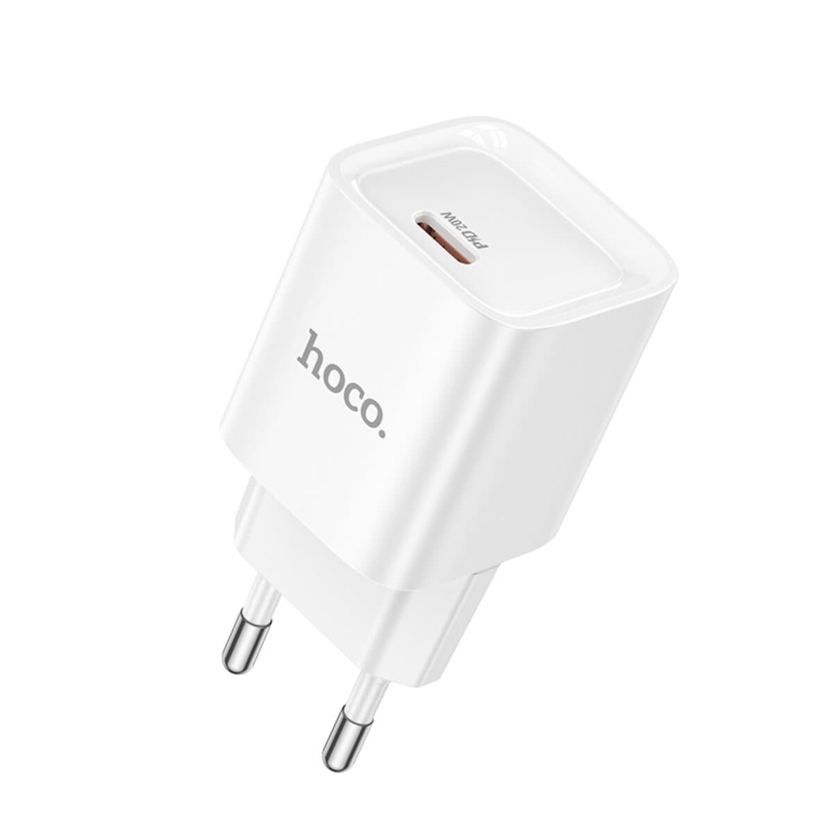 Зарядное устройство HOCO C146A Charm single port PD20W charger EU 1xType-C White