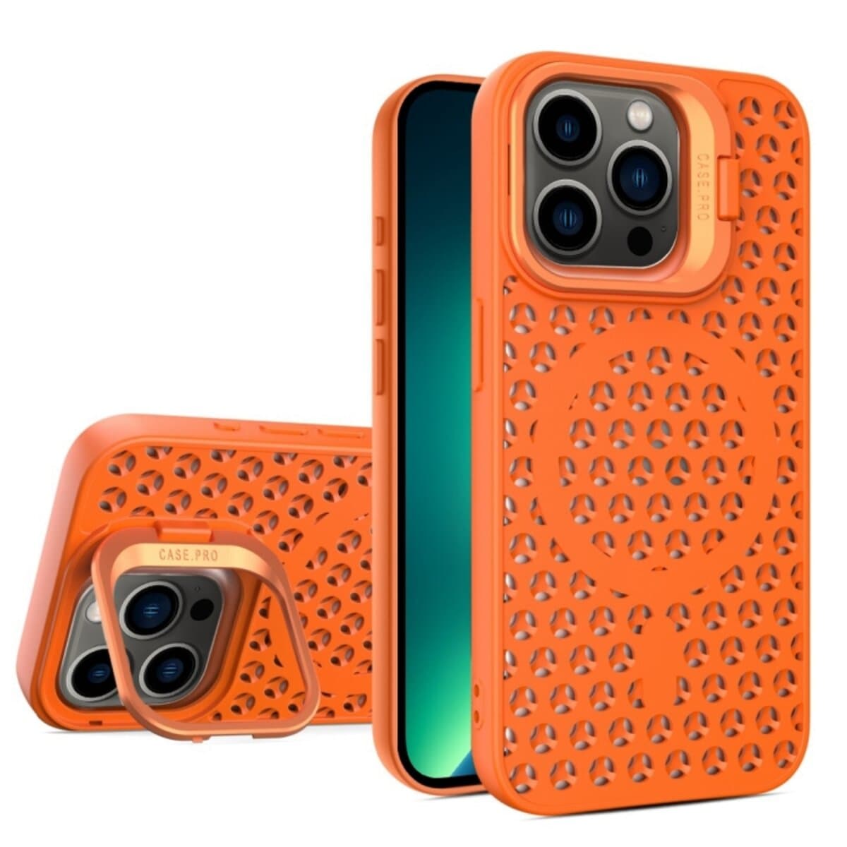Защитный чехол-накладка Cosmic Grater Stand для Apple iPhone 13 Pro Max Orange (GRASTiP13PMOrange)