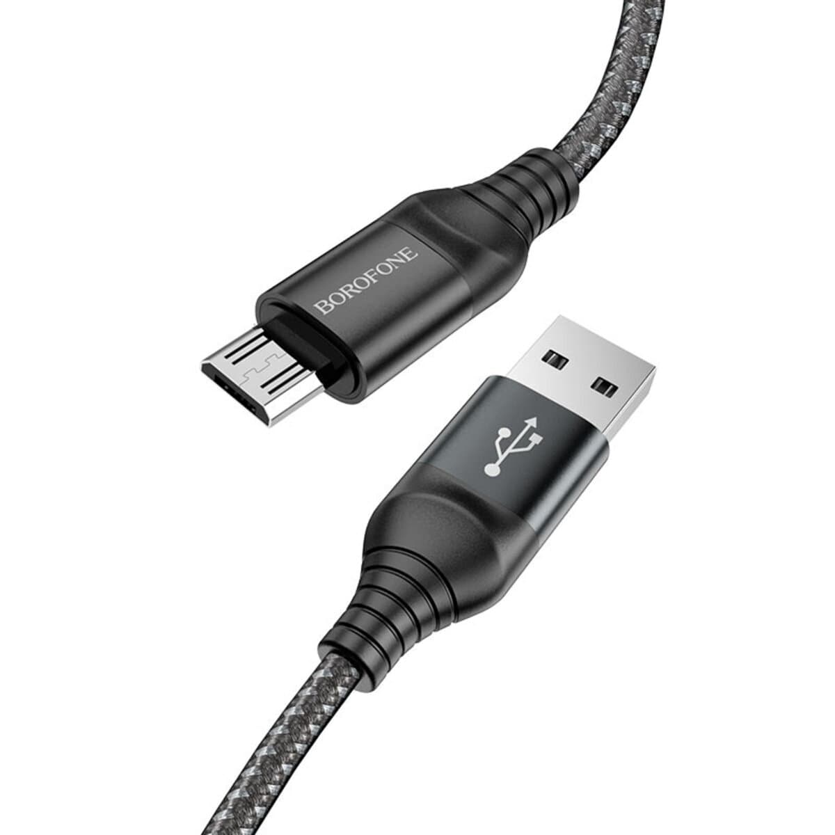 Кабель BOROFONE BX56 Delightful USB to Micro USB charging data cable 1м 2.4A Black (BX56MB)