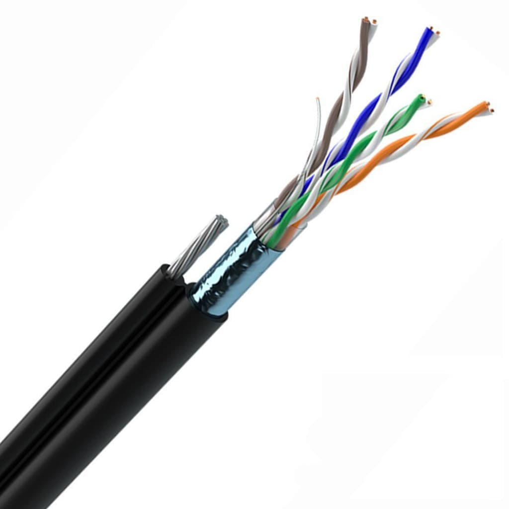 Кабель Одескабель Ок-NET 49312 FTP Cat-5е бухта 500м для зовнішньої прокладки з тросом