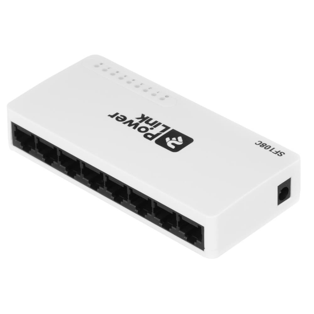 Коммутатор 2E PowerLink SF108C 8xFE неуправляемый White (2E-SF108C)