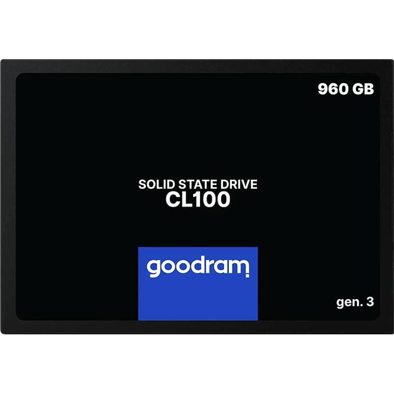 Внутрішній твердотільний накопичувач GoodRAM CL100 SSD 960Gb SATA III 2.5" TLC (SSDPR-CL100-960-G3)