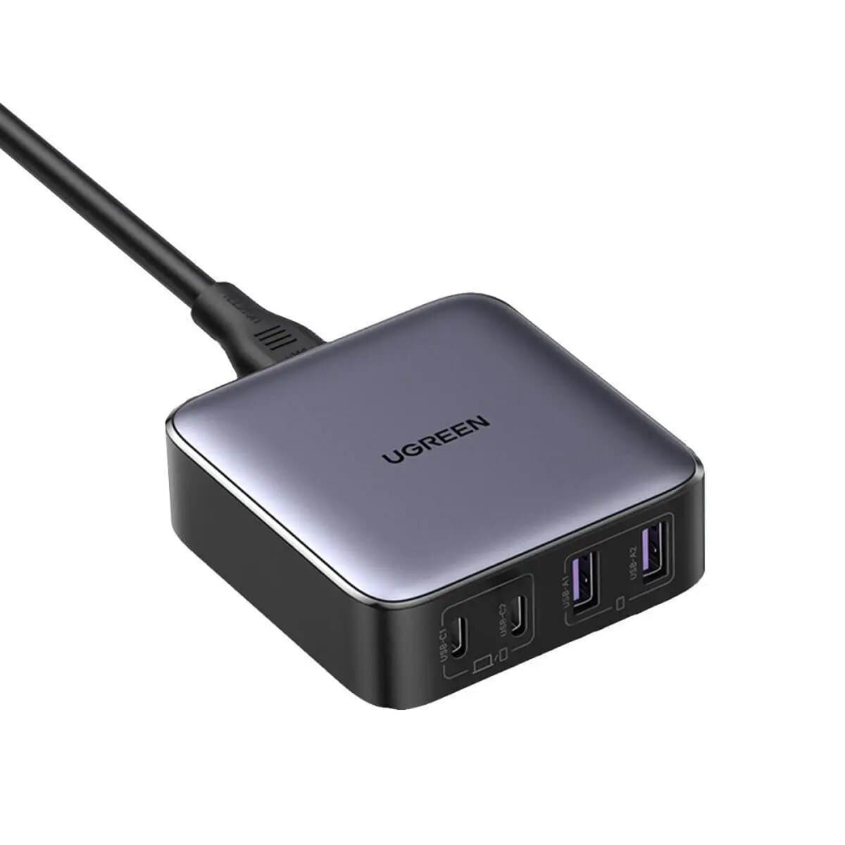 Зарядний пристрій UGREEN CD327 Nexode 65W Desktop Charger 2xType-C 2xUSB EU 3.25A Grey (UGR-90747)