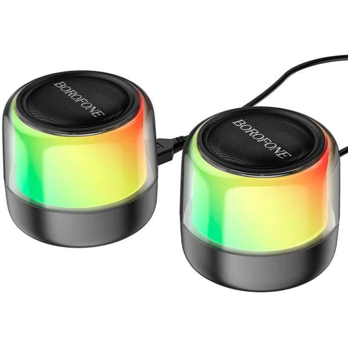 Комп'ютерні колонки BOROFONE BP12 Colorful BT wired 2-in-1 computer speaker Black