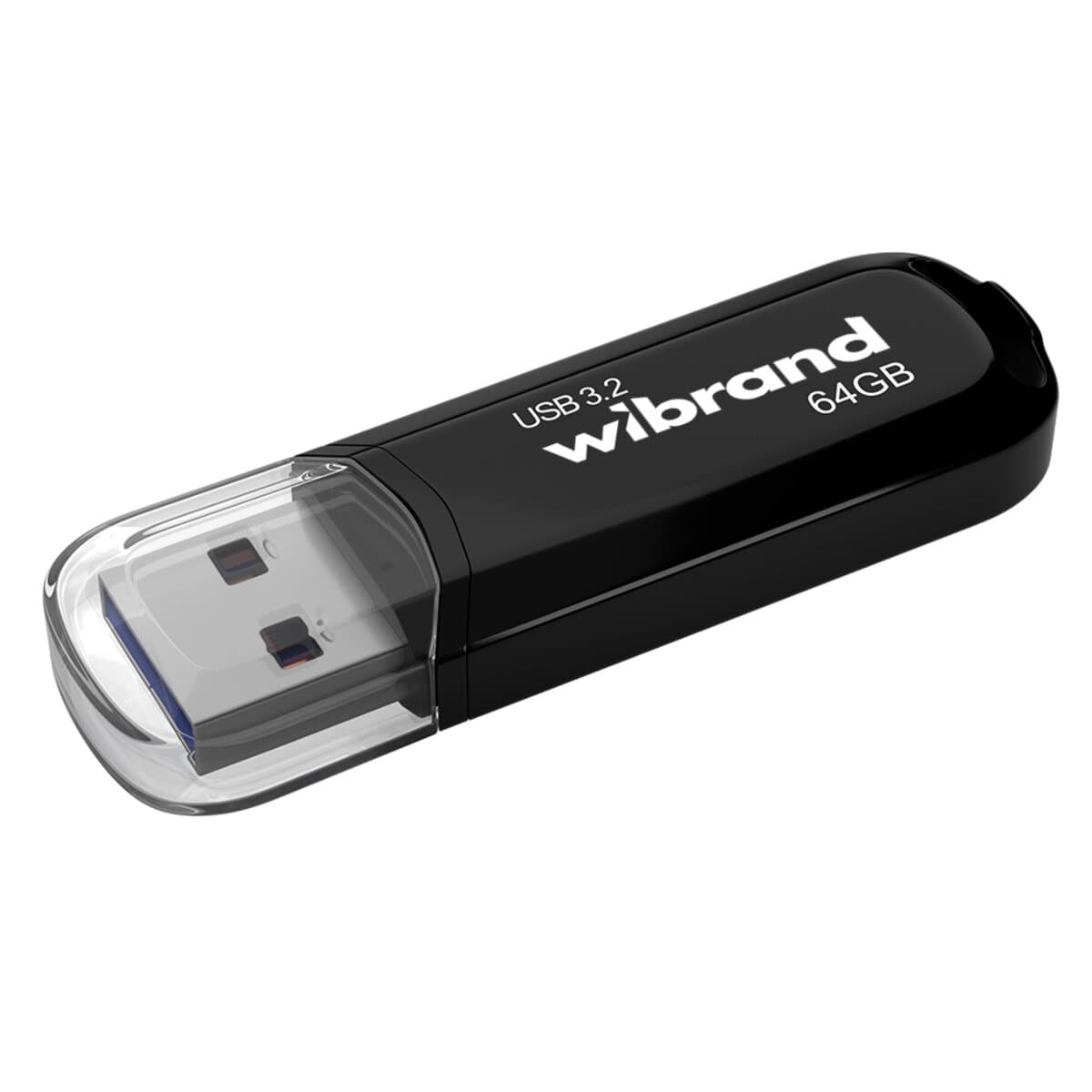 Флеш память флешка Wibrand Marten 64GB USB 3.2 Gen1 Black (WI3.2/MA64P10B)