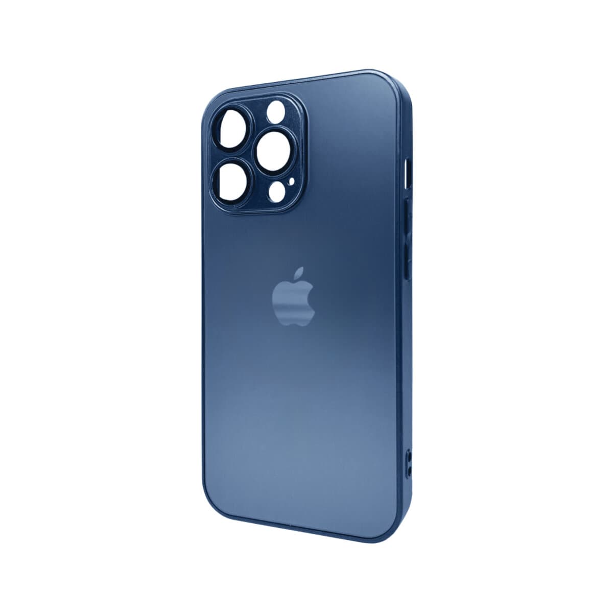 Защитный чехол-накладка AG Glass Matt Frame Color Logo для Apple iPhone 12 Pro Navy Blue (AGMattFrameiP12PBlue)