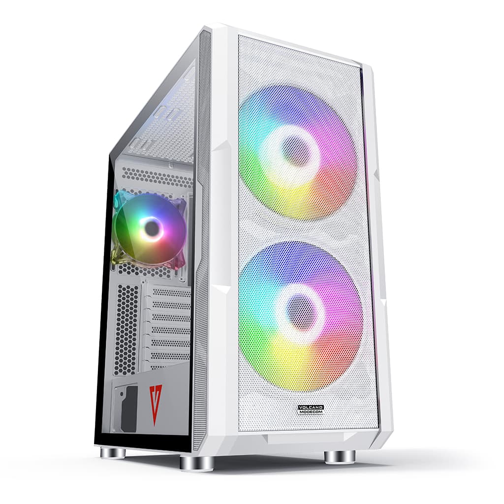 Корпус для комп'ютера Modecom AMIRANI ARGB WHITE fans 2x200mm+1x120mm без БЖ ATX White (AT-AMIRANI-PG-20-000000-0)