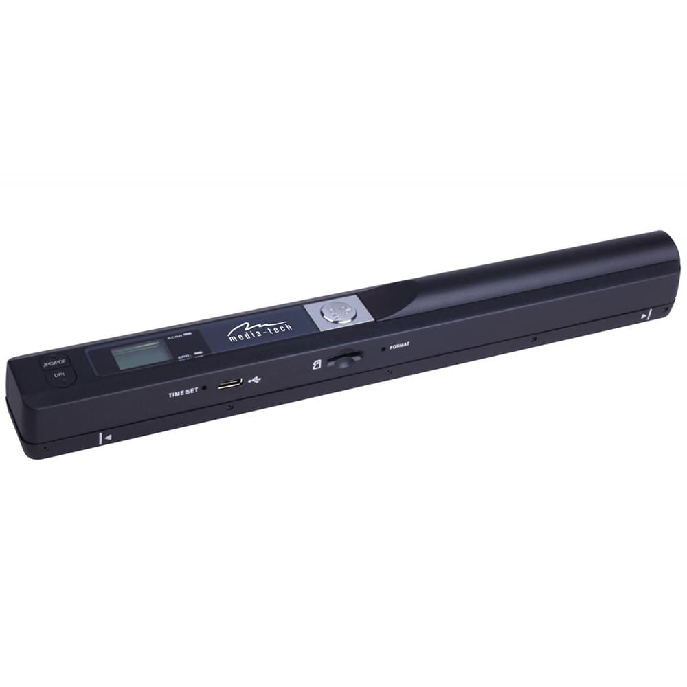 Портативний сканер A4 Media-Tech ScanLine 900 dpi USB Micro SD 2АА OCR Black (MT4090)