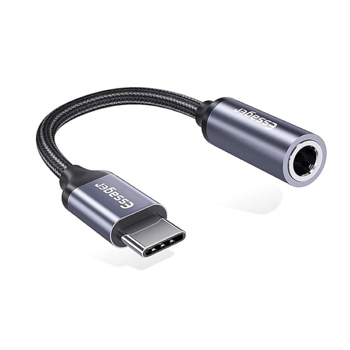 Адаптер перехідник Essager E01 Type c to 3.5mm Jack Headphone Adapter Grey (EZJE01-0G)