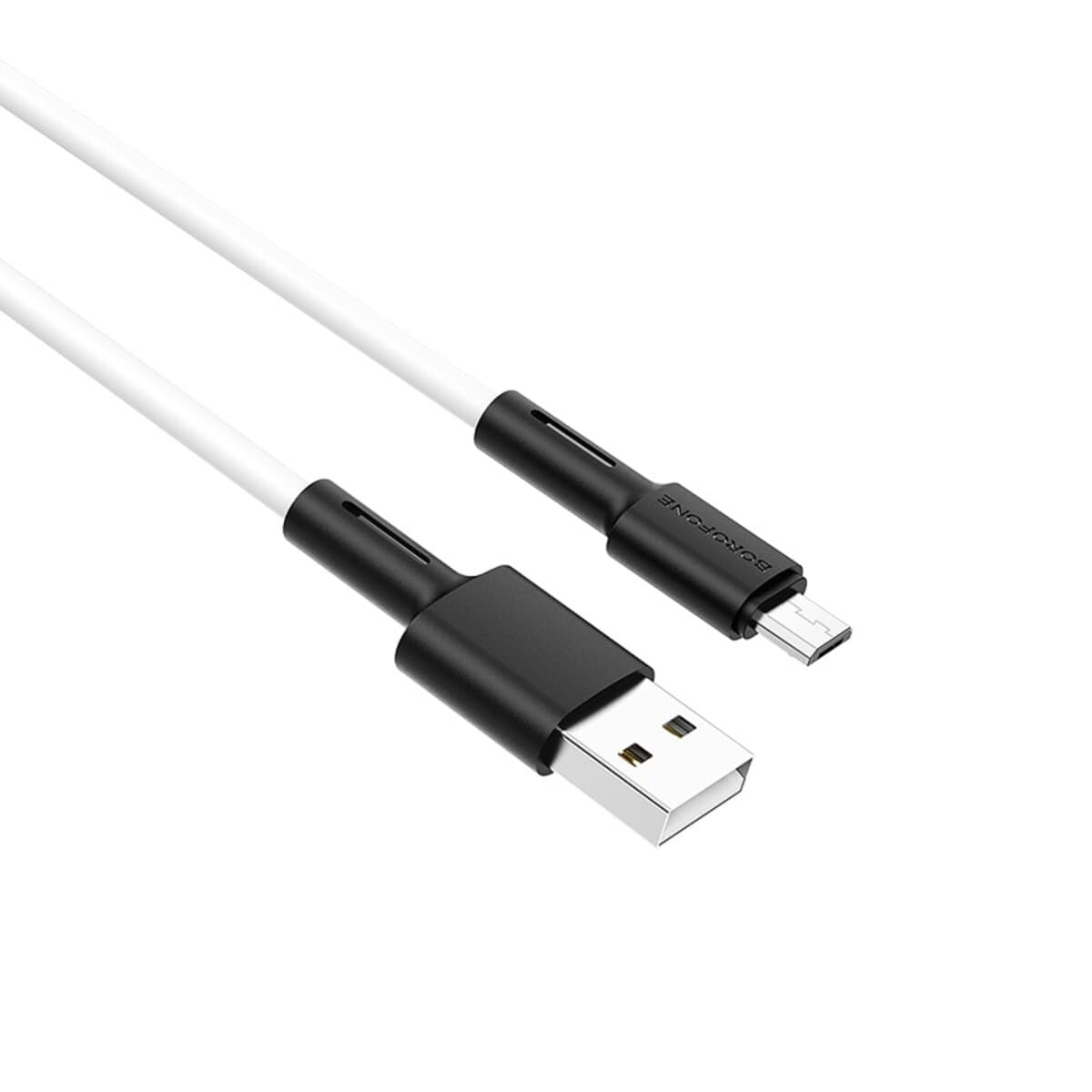 Кабель BOROFONE BX31 Soft silicone charging data cable USB to MicroUSB 1m White