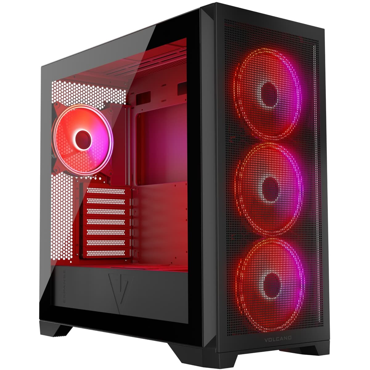 Корпус для комп'ютера Modecom VOLCANO EXPANSE S ARGB 4x140mm fans MIDI USB 3.0x2+TYPE-C без БЖ ATX Black (AT-EXPANSE-SG-10-000000)