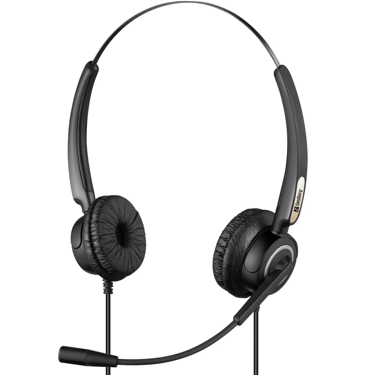 Провідні навушники з мікрофоном гарнітура Sandberg USB Office Headset Pro Stereo Black (126-13)
