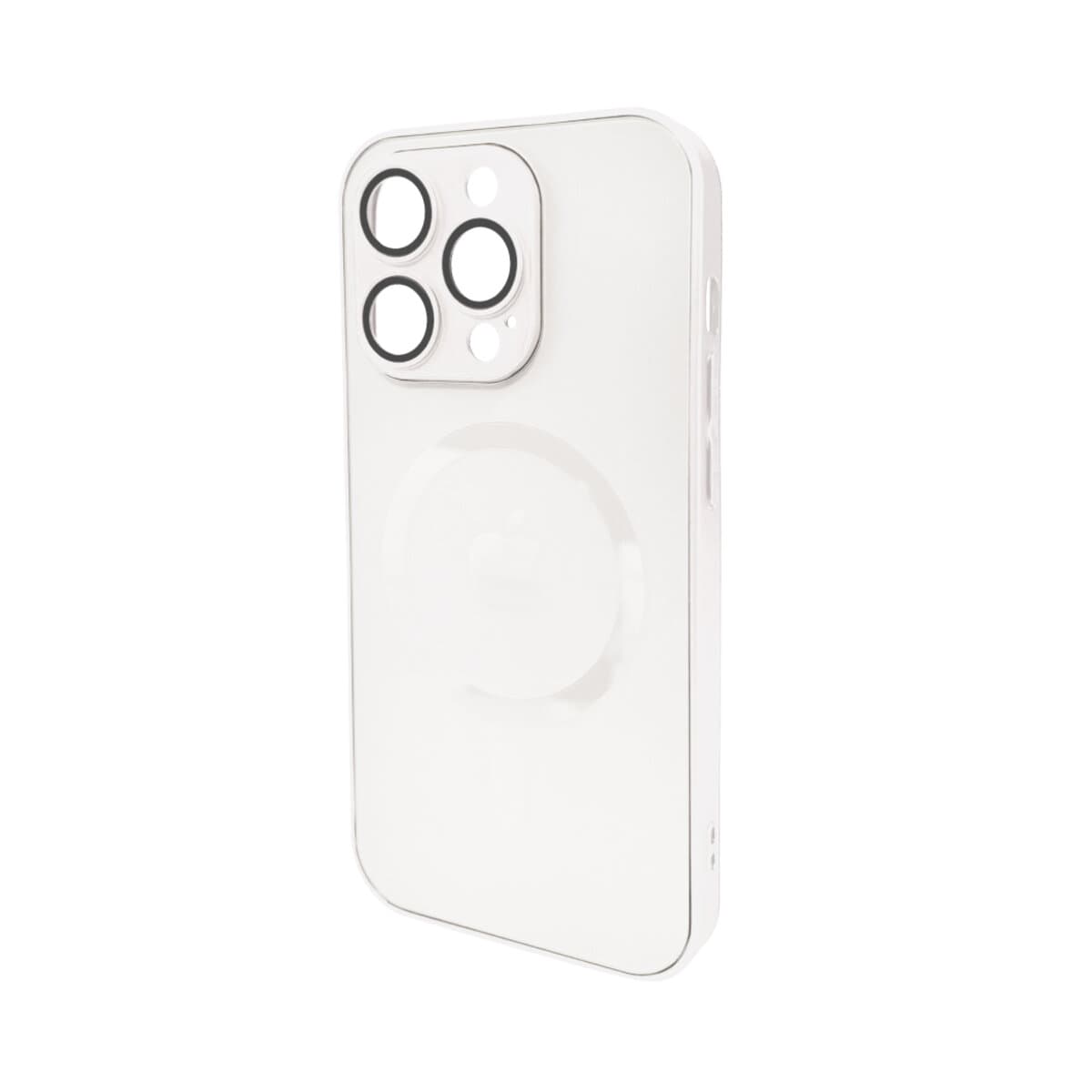 Защитный чехол-накладка AG Glass Matt Frame Color MagSafe Logo для Apple iPhone 14 Pro Max Pearly White (AGMattFrameMGiP14PMWhite)