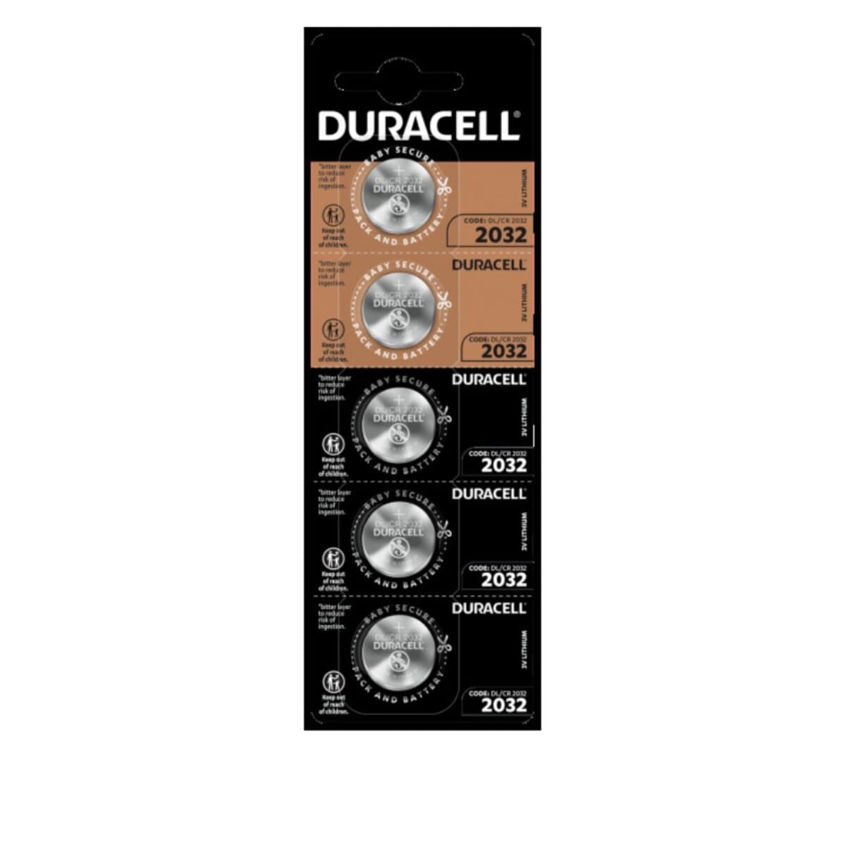 Батарейка таблетка Duracell CR2032 3V 5шт