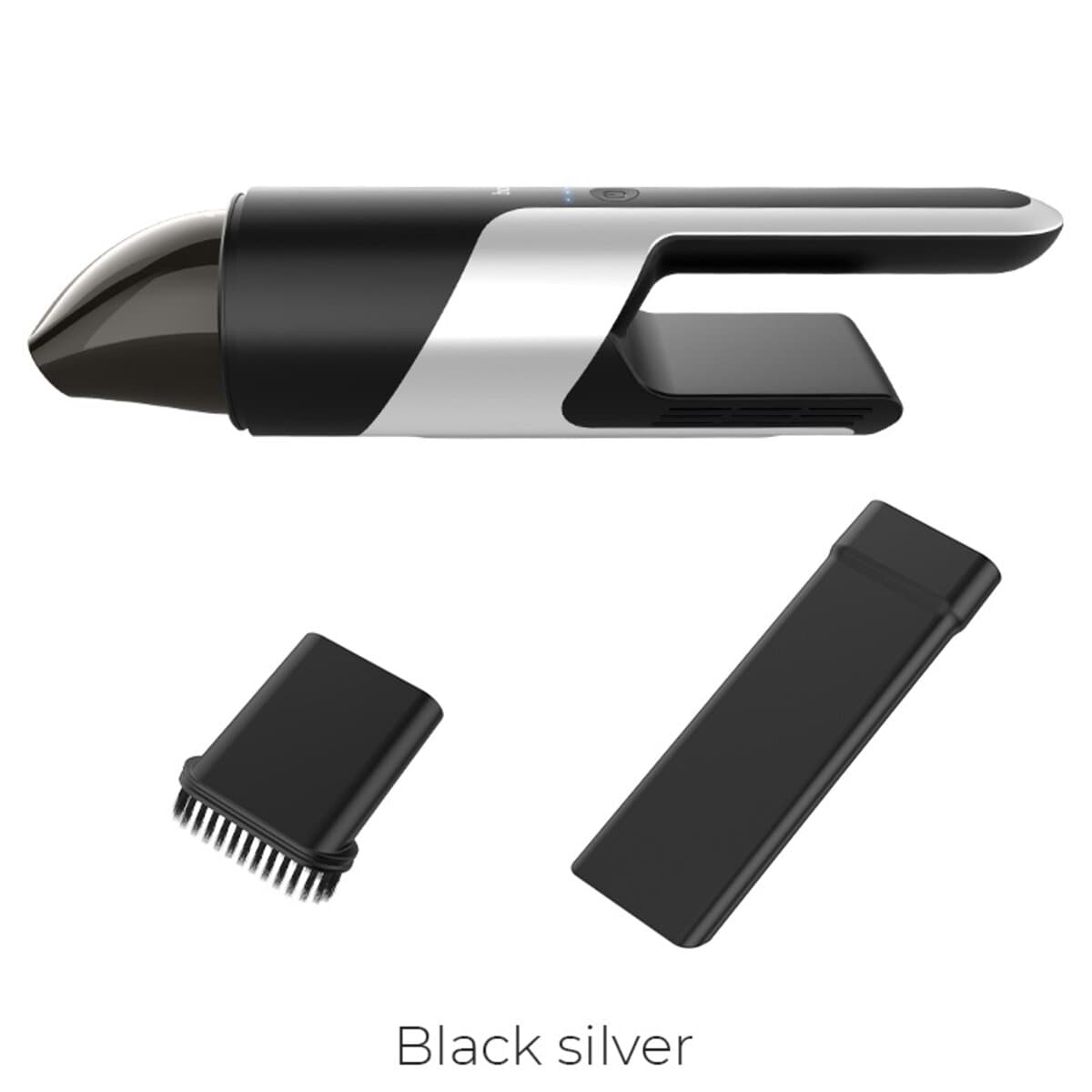 Беспроводной автомобильный пылесос HOCO PH16 Azure portable vacuum car cleaner 2000mAh НЕРА Black-Silver