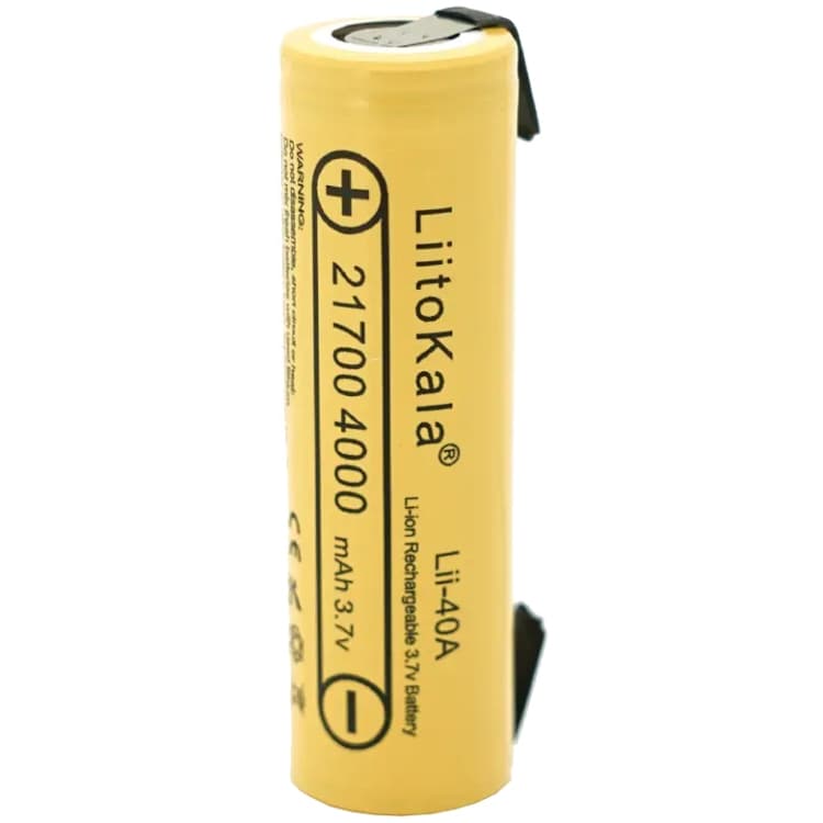Акумулятор LiitoKala 40A-N 21700 4000mAh 3.7V li-ion battery 1шт (40A-N)