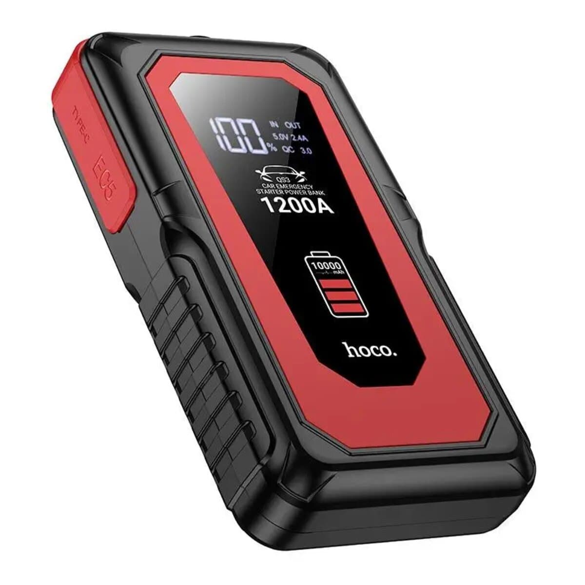 Автомобільний пуско-зарядний пристрій HOCO QS3 Victory car emergency starter Power Bank 10000mAh 12W Black