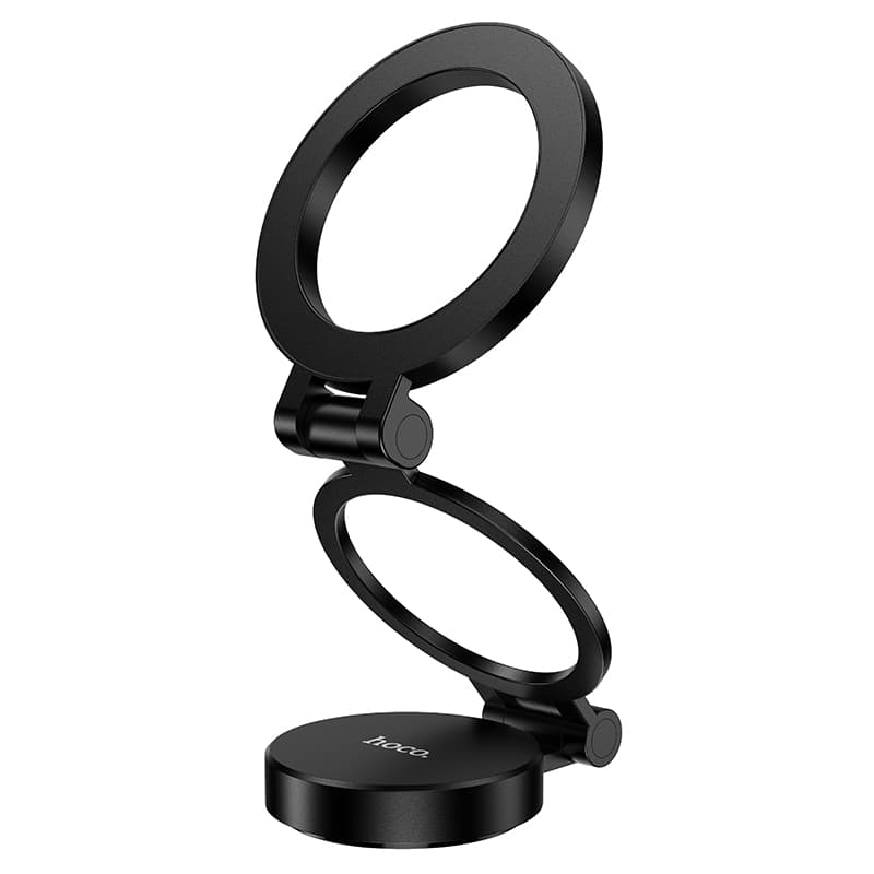 Тримач для телефону автотримач HOCO H98 Rider folding Ring Magnetic Car holder center console Black