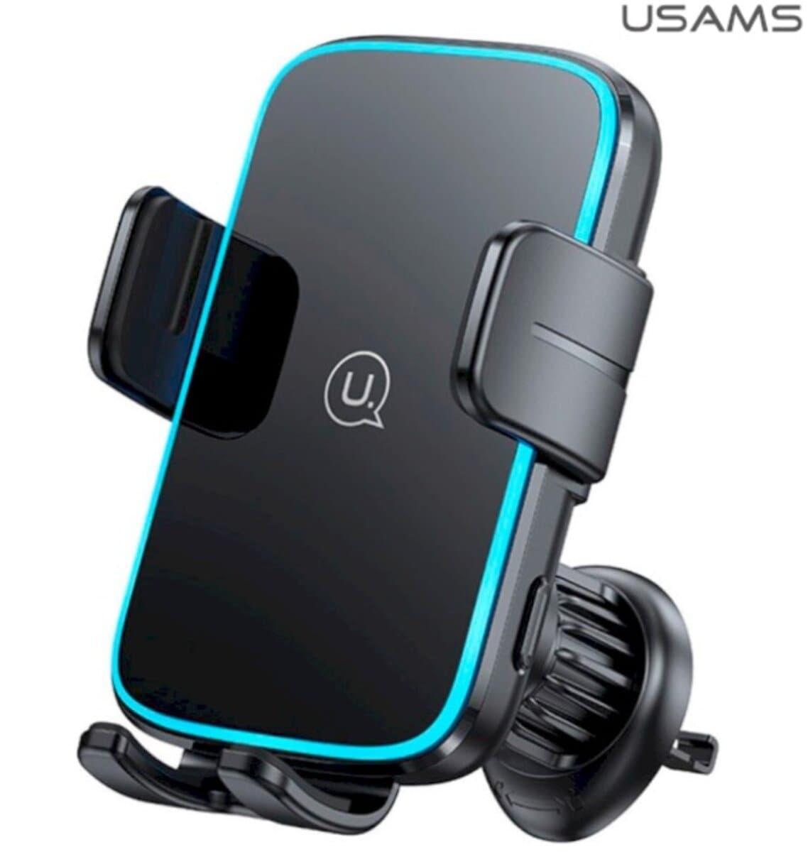 Держатель для телефона автодержатель с беспроводной зарядкой Usams CD230 Wireless Charging Car Holder Air Vent Black (CD230ZJ01)