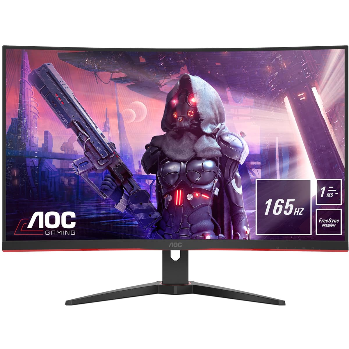 Монітор вигнутий TFT 31.5" AOC VA QHD 165Гц DP HDMI x 2 колонки Black (CQ32G2SE/BK)