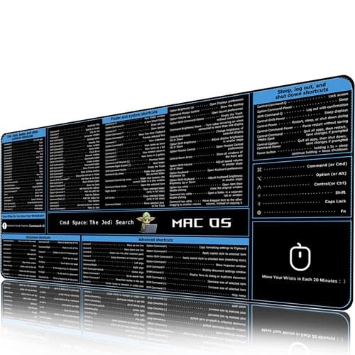 Игровая поверхность коврик для мышки 800x300x2 справочнык macOS Black (1129524)