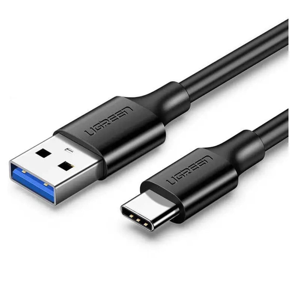 Кабель UGREEN US184 USB 3.0 Male to Type-C Male Cable Nickel Plating 1m 3A 18W Black (UGR-20882)
