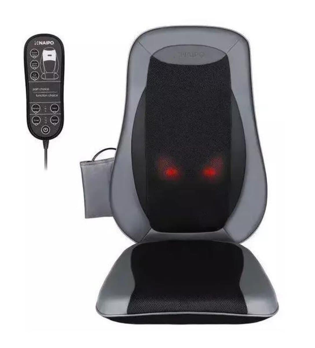 Масажна накидка на крісло з підігрівом NAIPO MGBK-2606H Neck &amp; Back Massager Black (MGBK-2606H)
