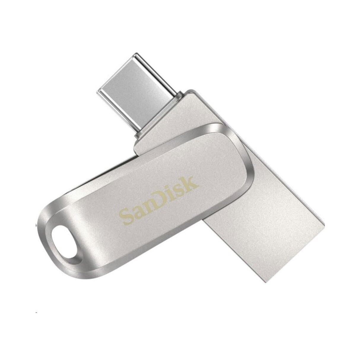 Флеш пам'ять флешка Flash SanDisk Ultra Dual Luxe Type-C 1TB USB 3.1 150 Mb/s Silver (SDDDC4-1T00-G46)