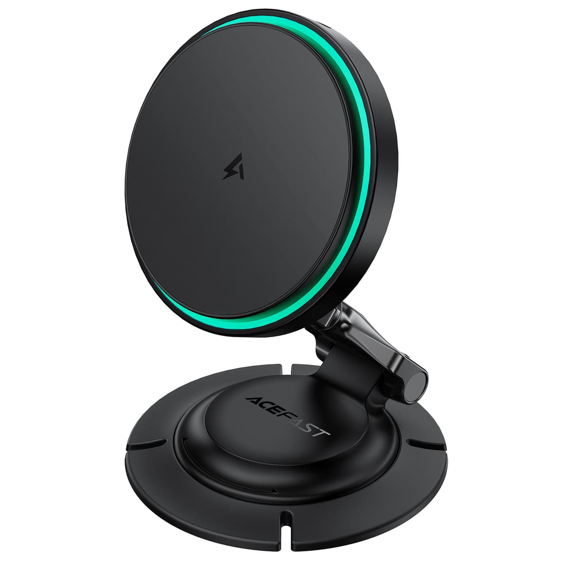 Тримач для телефону автотримач з безпровідною зарядкою ACEFAST D65 magnetic folding wireless charging car holder Black