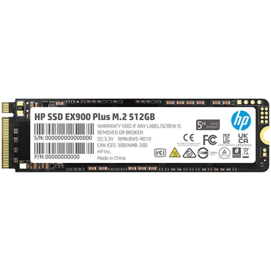 Твердотільний накопичувач HP EX900 Plus M.2 SSD 500GB 2280 PCI Ex Gen3 x4 3D NAND (7F616AA)