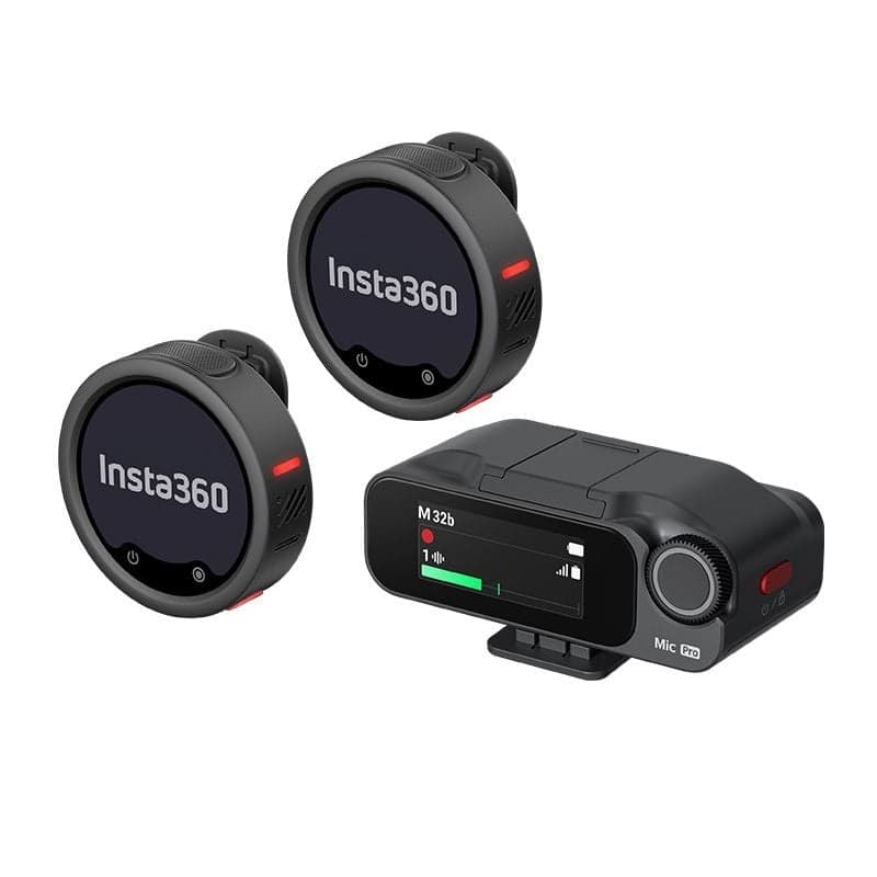 Комплект бездротових петличних мікрофонів Insta360 Mic Pro 2TX+1RX BT5.4 2815mAh Type-C Black