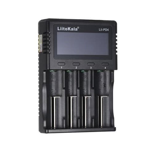 Розумний зарядний пристрій Liitokala Lii-PD4 Li-Ion 18650 Ni-MH LED 4 канали Black (510577)