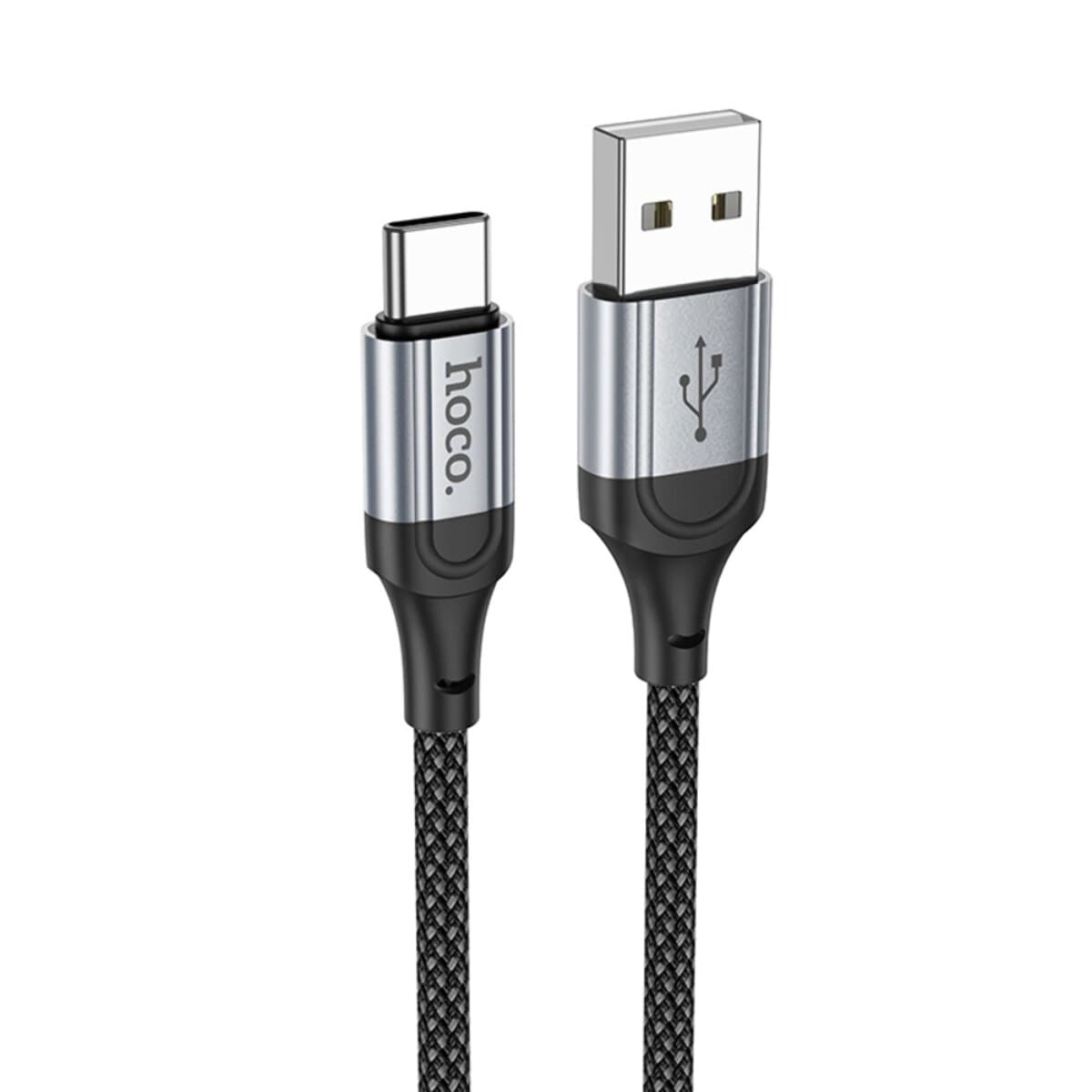 Кабель HOCO X102 USB to Type-C 3A 1m nylon aluminum connectors Black