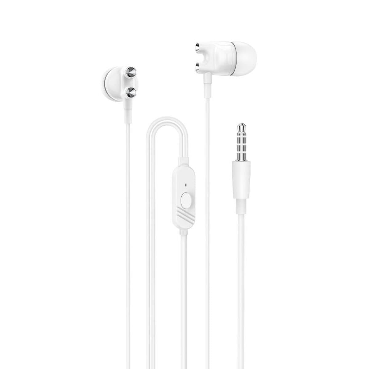 Проводные наушники BOROFONE BM72 Majestic universal earphones with microphone 3.5мм White (BM72W)