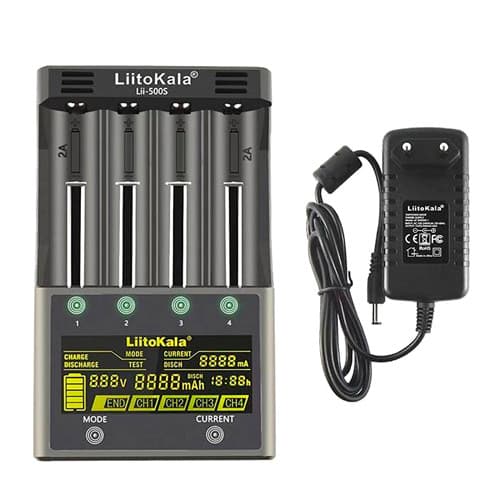 Розумний зарядний пристрій для акумуляторів Liitokala Lii-500S Li-Ion Ni-MH Ni-Cd розряд ємність Black (510402)